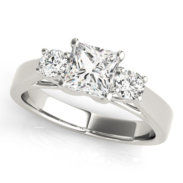 Square Three-Stone Princess Diamond Engagement Ring · 1.05 ct tw