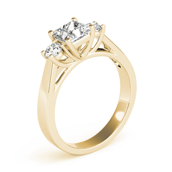 Square Three-Stone Princess Diamond Engagement Ring · 0.65 ct tw