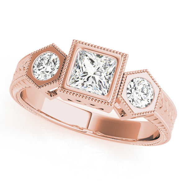 Square Three-Stone Princess Diamond Engagement Ring · 0.99 ct tw