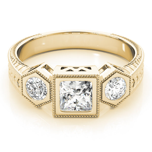 Square Three-Stone Princess Diamond Engagement Ring · 0.99 ct tw