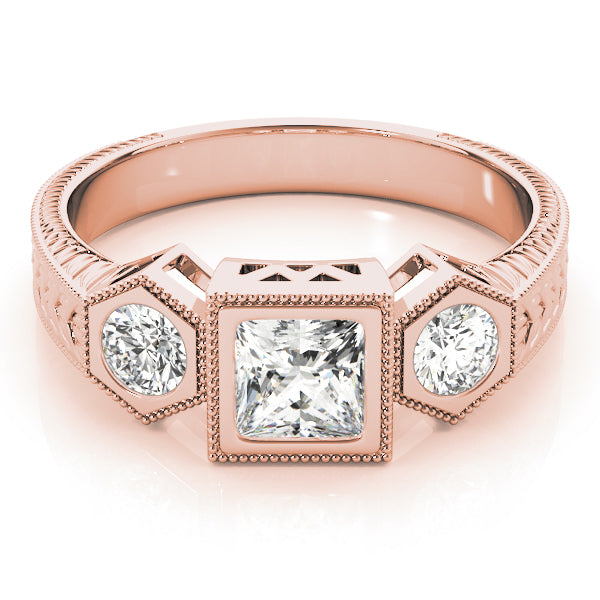 Square Three-Stone Princess Diamond Engagement Ring · 2.16 ct tw