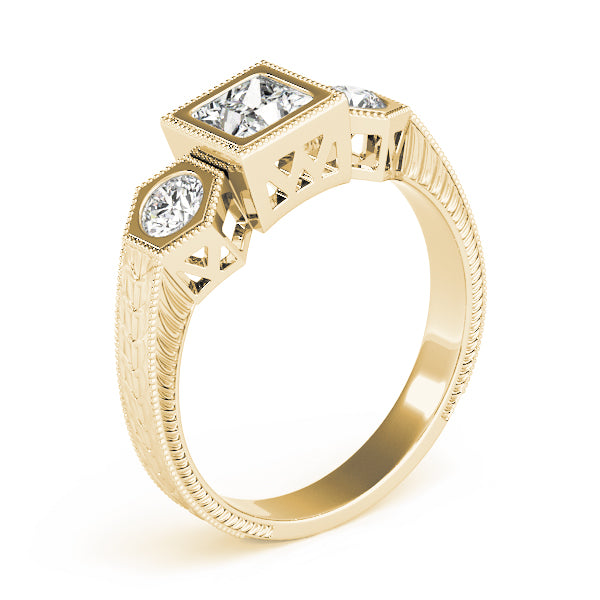 Square Three-Stone Princess Diamond Engagement Ring · 0.99 ct tw