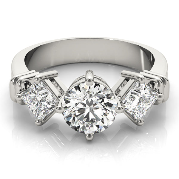 Round Three-Stone Diamond Engagement Ring · 1.82 ct tw