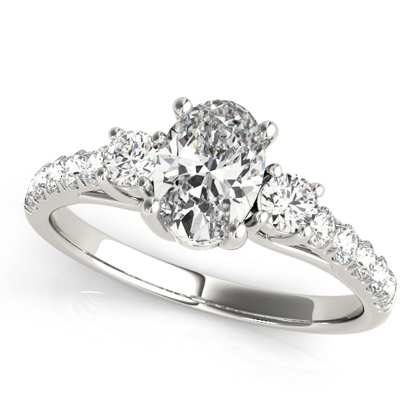 Oval Three-Stone Diamond Engagement Ring · 1.35 ct tw
