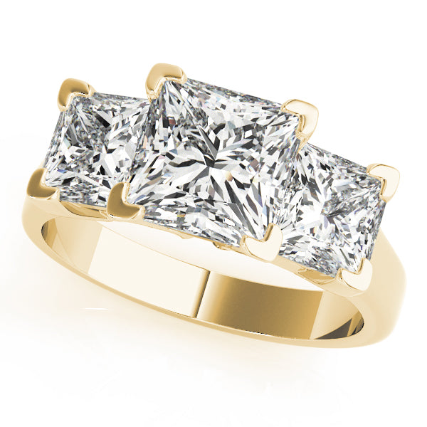 Square Three-Stone Princess Diamond Engagement Ring · 3.30 ct tw