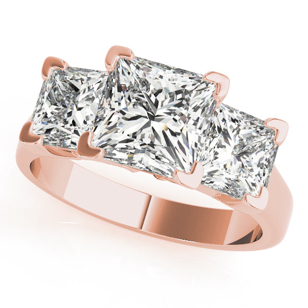 Square Three-Stone Princess Diamond Engagement Ring · 3.30 ct tw