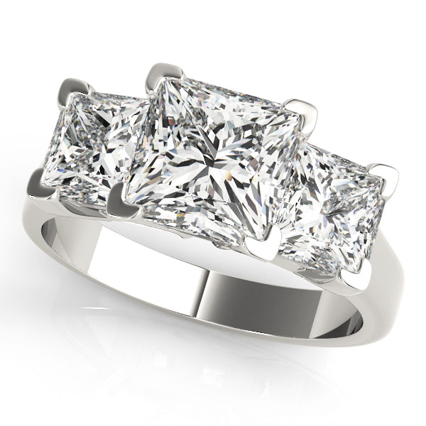 Square Three-Stone Princess Diamond Engagement Ring · 3.30 ct tw