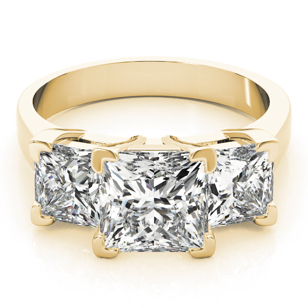 Square Three-Stone Princess Diamond Engagement Ring · 3.30 ct tw