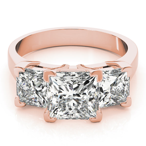 Square Three-Stone Princess Diamond Engagement Ring · 3.30 ct tw