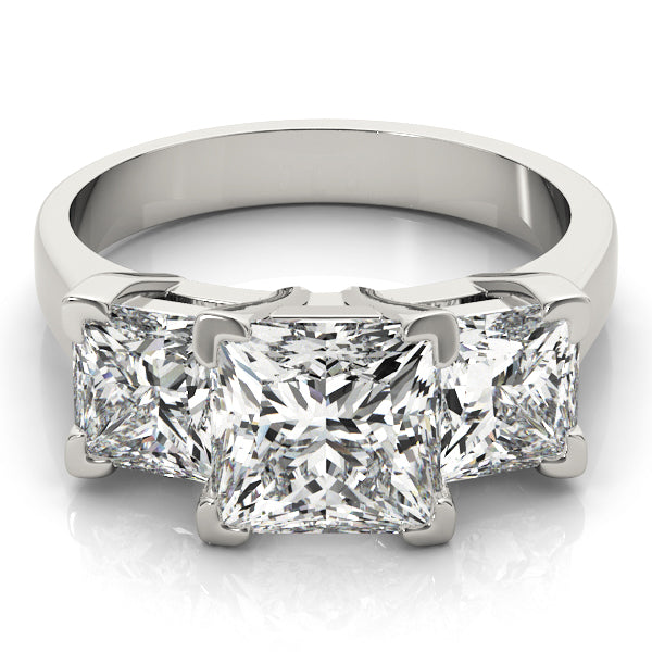 Square Three-Stone Princess Diamond Engagement Ring · 3.30 ct tw