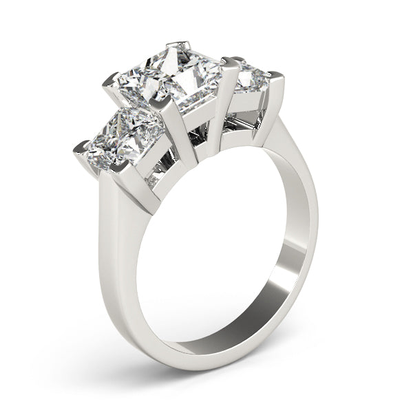 Square Three-Stone Princess Diamond Engagement Ring · 3.30 ct tw