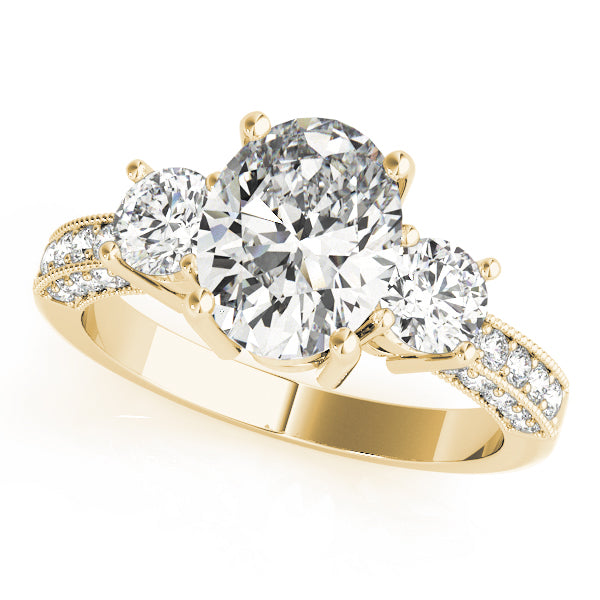Oval Three-Stone Diamond Engagement Ring · 0.90 ct tw