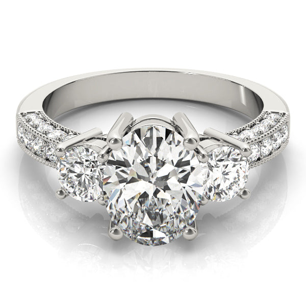 Oval Three-Stone Diamond Engagement Ring · 0.90 ct tw