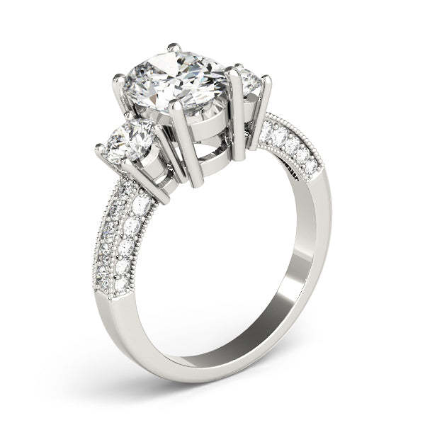 Oval Three-Stone Diamond Engagement Ring · 0.90 ct tw