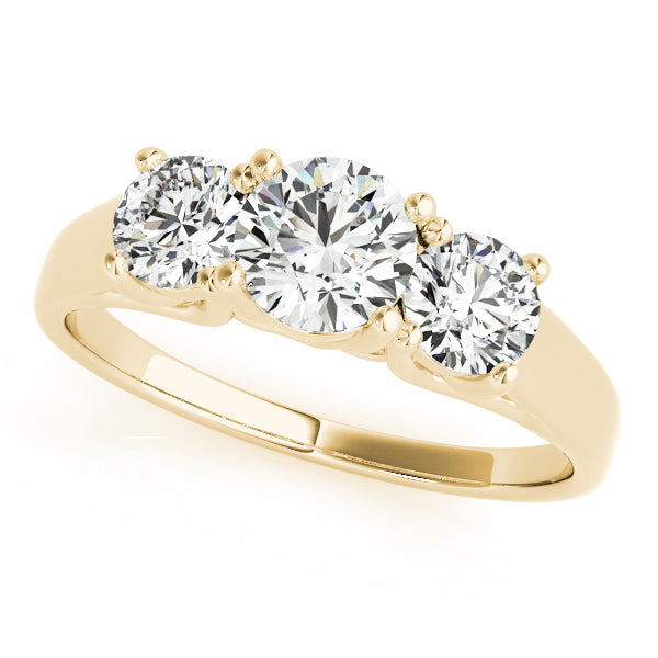 Round Three-Stone Diamond Engagement Ring · 1.30 ct tw