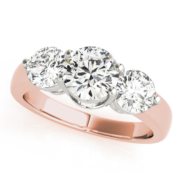 Round Three-Stone Diamond Engagement Ring · 3.00 ct tw