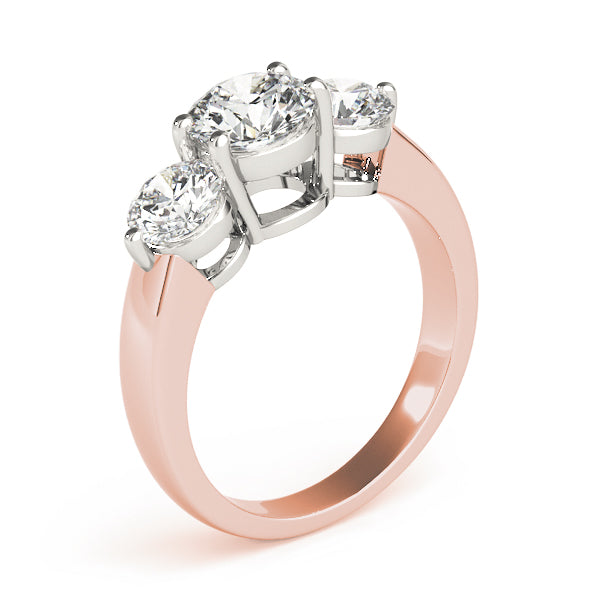 Round Three-Stone Diamond Engagement Ring · 4.00 ct tw