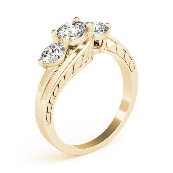Round Three-Stone Diamond Engagement Ring · 1.00 ct tw