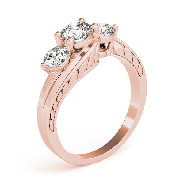 Round Three-Stone Diamond Engagement Ring · 1.00 ct tw