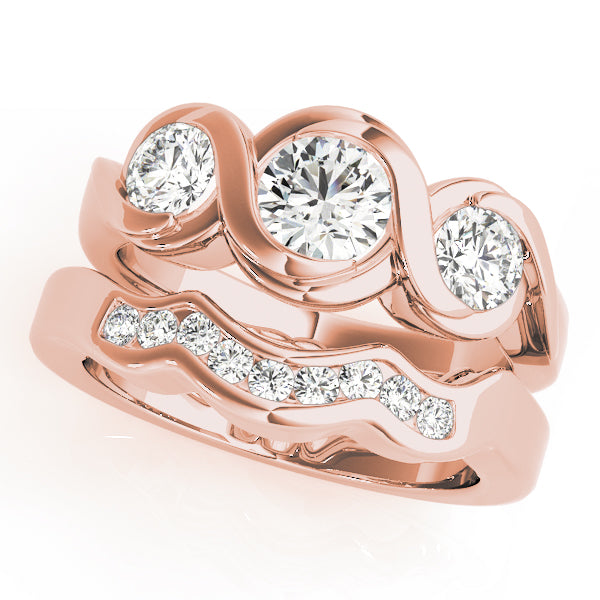 Round Three-Stone Diamond Engagement Ring · 0.26 ct tw