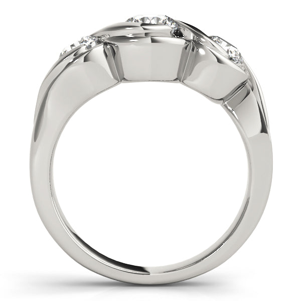 Round Three-Stone Diamond Engagement Ring · 0.26 ct tw