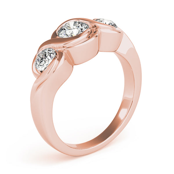 Round Three-Stone Diamond Engagement Ring · 0.49 ct tw