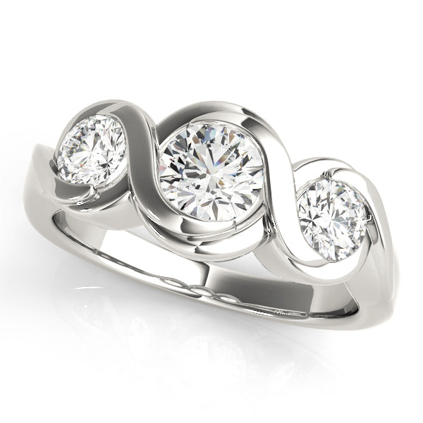 Round Three-Stone Diamond Engagement Ring · 1.45 ct tw