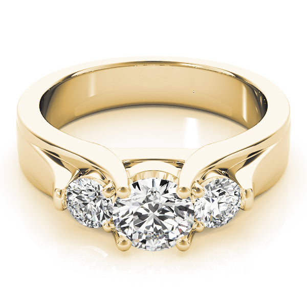 Round Three-Stone Diamond Engagement Ring · 0.24 ct tw
