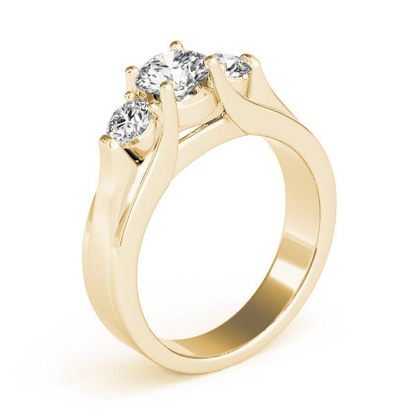 Round Three-Stone Diamond Engagement Ring · 0.75 ct tw