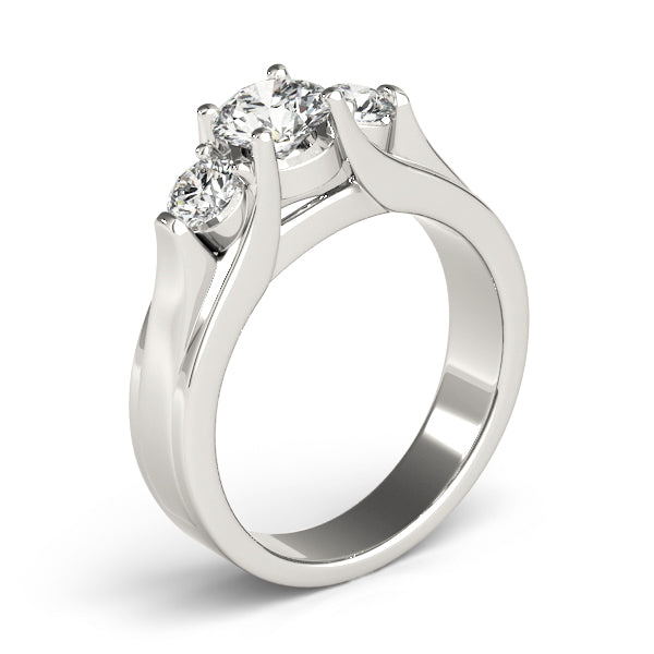 Round Three-Stone Diamond Engagement Ring · 1.50 ct tw