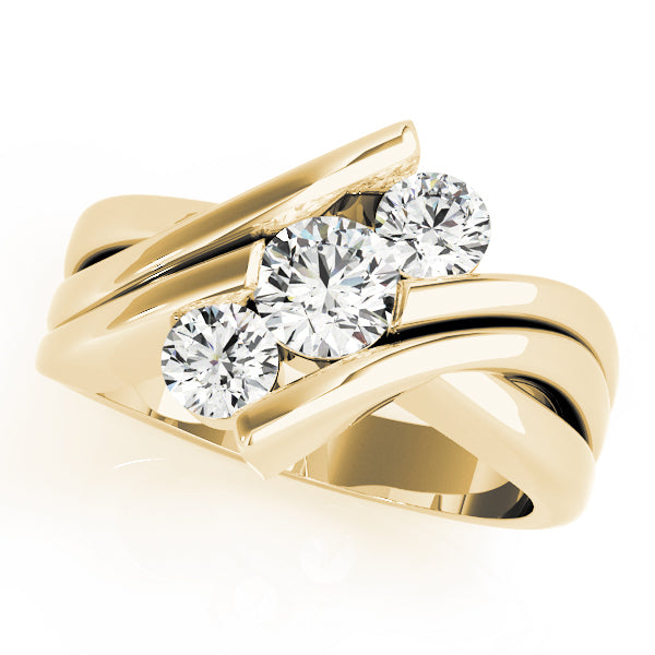 Round Three-Stone Diamond Engagement Ring · 0.49 ct tw