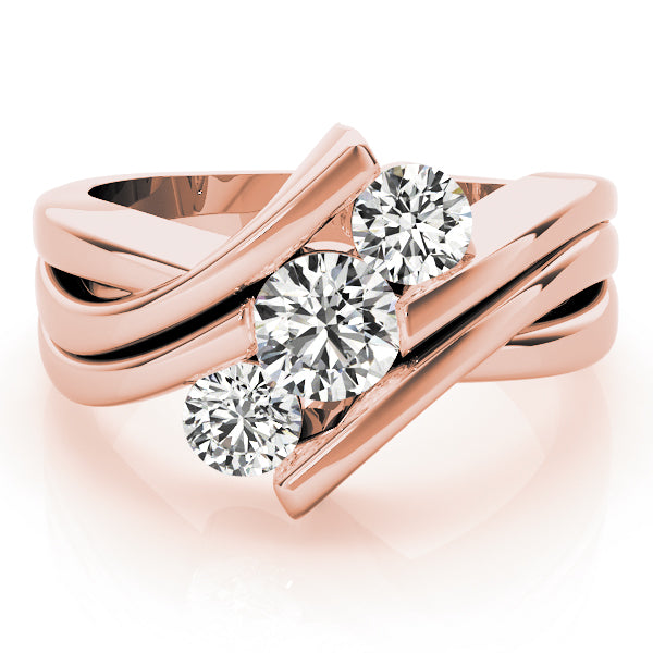Round Three-Stone Diamond Engagement Ring · 0.49 ct tw