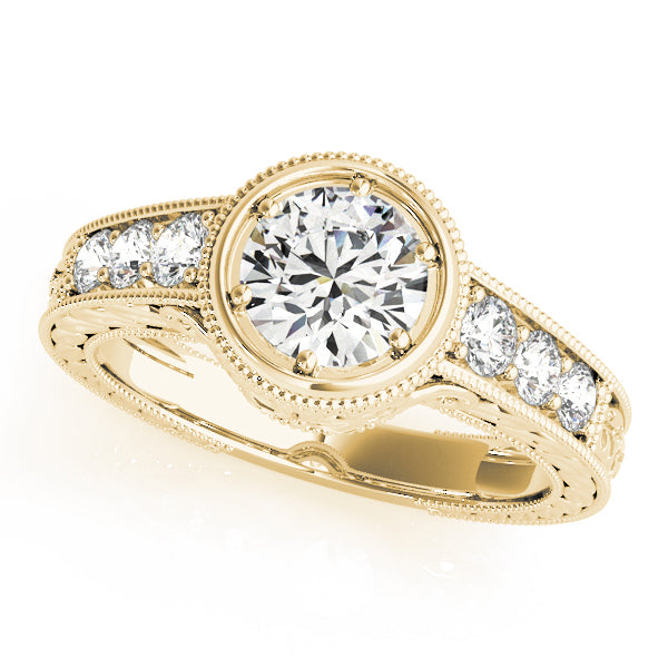 Round Antique Diamond Engagement Ring · 1.42 ct tw