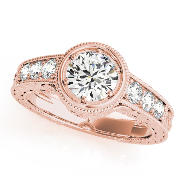 Round Antique Diamond Engagement Ring · 1.42 ct tw