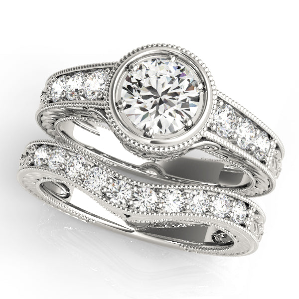 Round Antique Diamond Engagement Ring · 1.42 ct tw