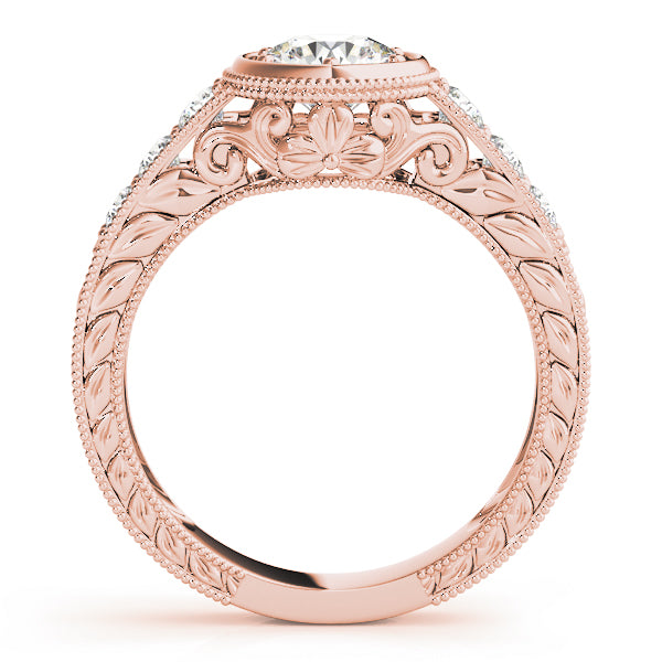 Round Antique Diamond Engagement Ring · 0.74 ct tw