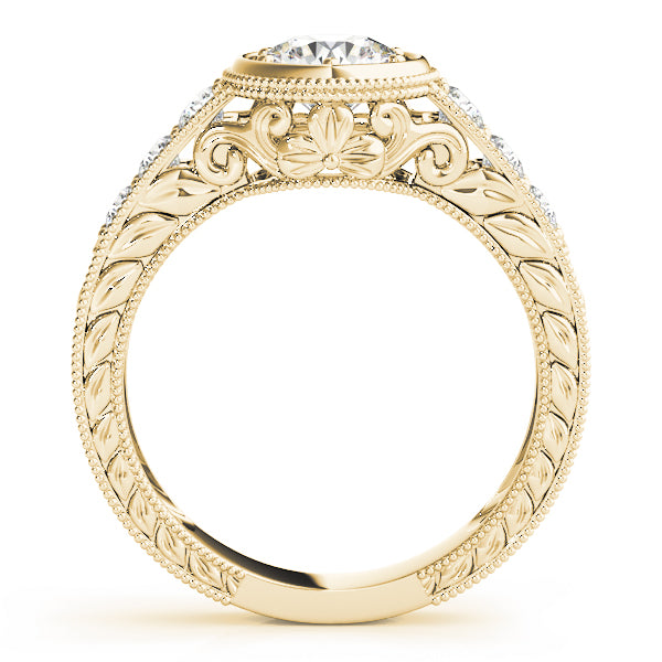 Round Antique Diamond Engagement Ring · 0.74 ct tw