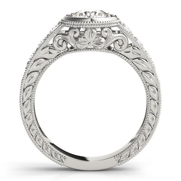 Round Antique Diamond Engagement Ring · 1.42 ct tw