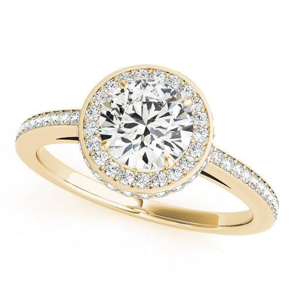 Round Halo Diamond Engagement Ring · 1.48 ct tw