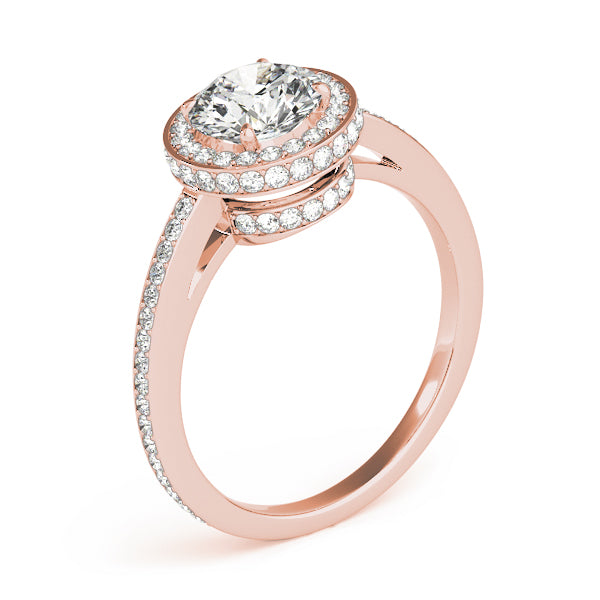 Round Halo Diamond Engagement Ring · 1.48 ct tw