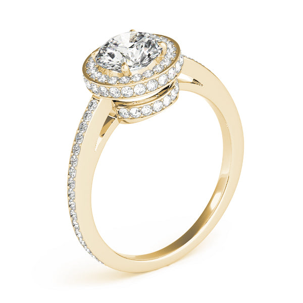 Round Halo Diamond Engagement Ring · 1.18 ct tw