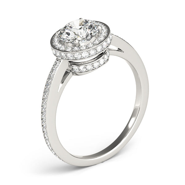 Round Halo Diamond Engagement Ring · 2.46 ct tw