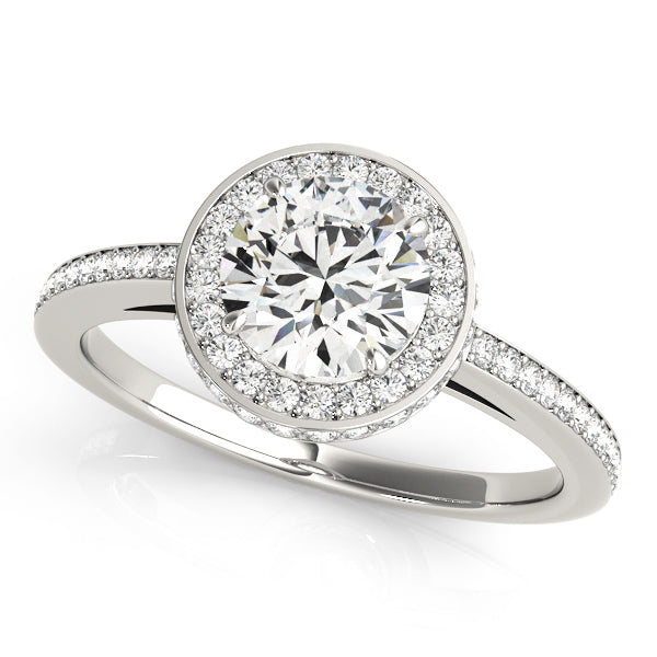 Round Halo Diamond Engagement Ring · 1.48 ct tw
