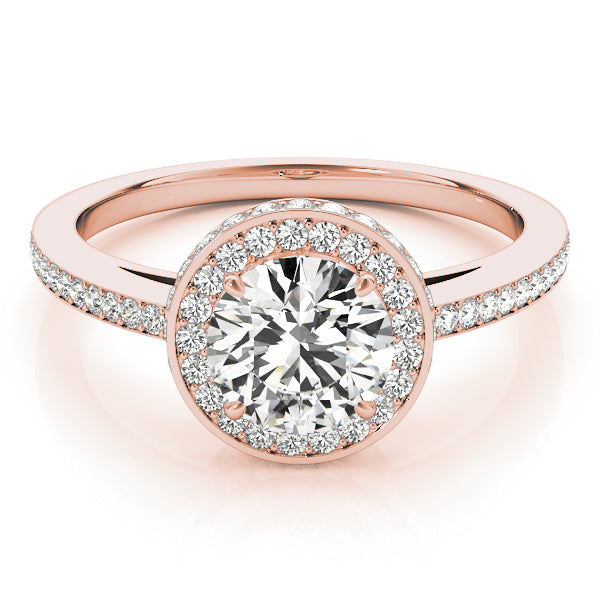Round Halo Diamond Engagement Ring · 1.18 ct tw
