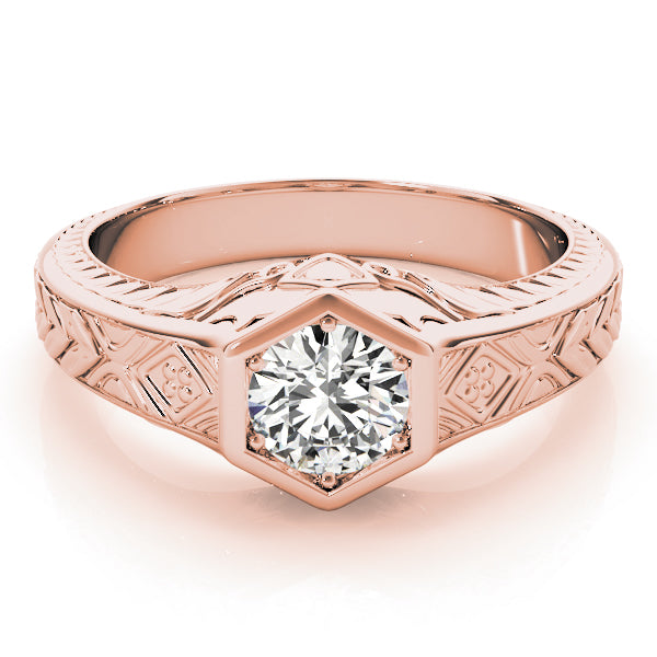 Round Antique Diamond Engagement Ring · 0.66 ct tw