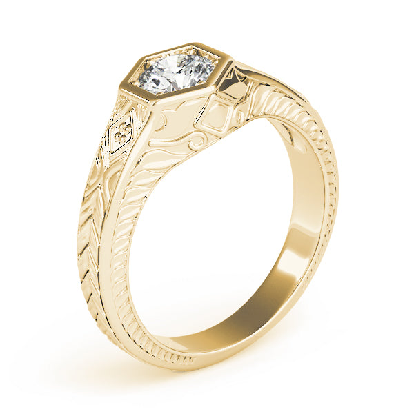 Round Antique Diamond Engagement Ring · 0.66 ct tw