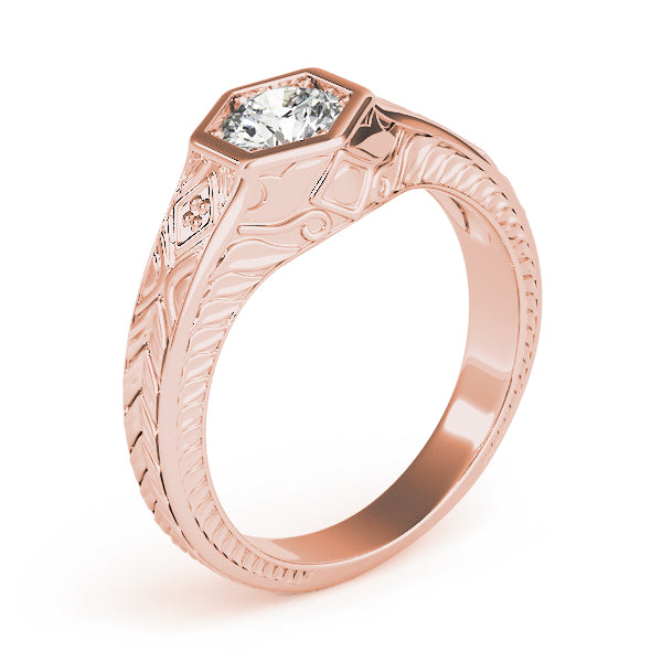 Round Antique Diamond Engagement Ring · 0.66 ct tw