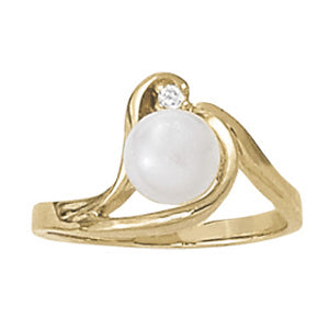 Pearl Gemstone Fashion Ring · 0.03 ct tw