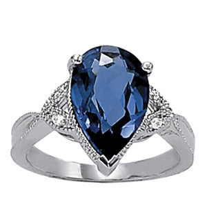 Pear Gemstone Fashion Ring · 0.04 ct tw