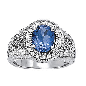 Oval Gemstone Fashion Ring · 0.48 ct tw